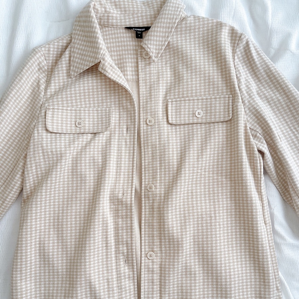 Express Checkered Shacket - Picture 5 of 5